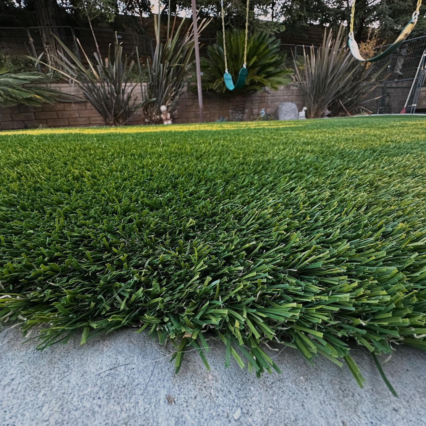 Emerald Ridge artificial grass Backyard swing set Yucaipa CA Emerald Ridge Artificial Grass, Inland Empire Artificial Turf Cleaning