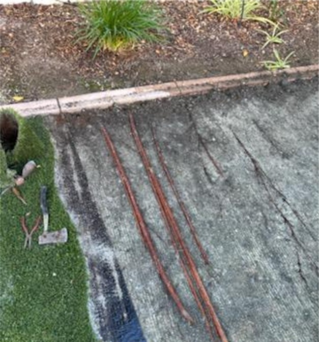Roots Removal In Process Gallery, Inland Empire Artificial Grass Cleaning, & Repairs