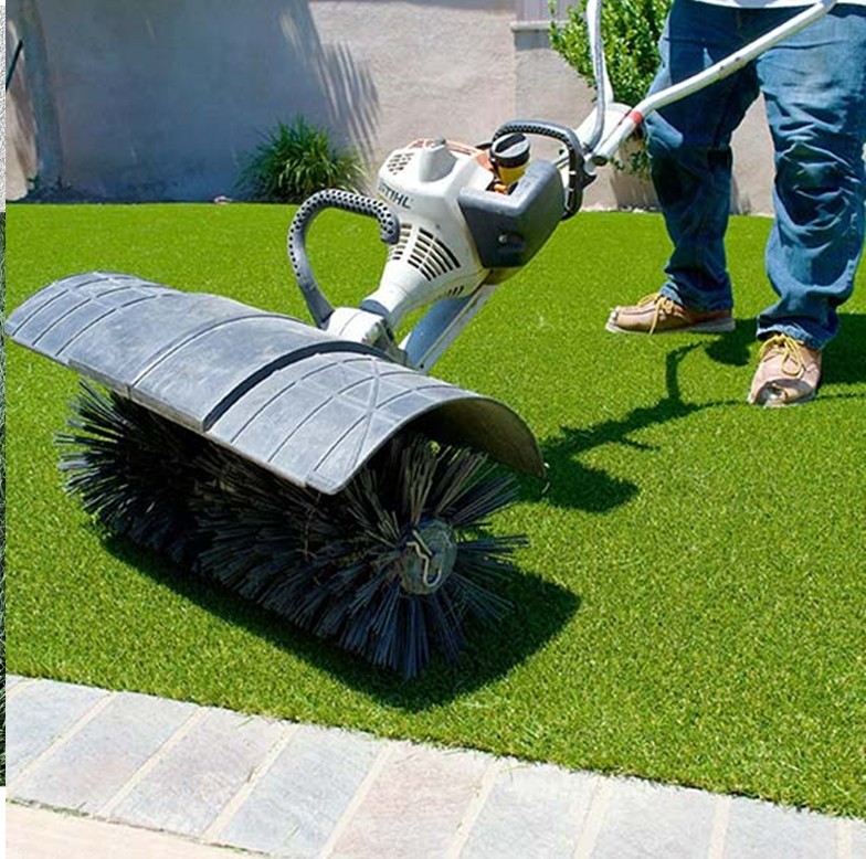 infill and power broom Artificial Grass Cleaning, Maintenance, & Repairs